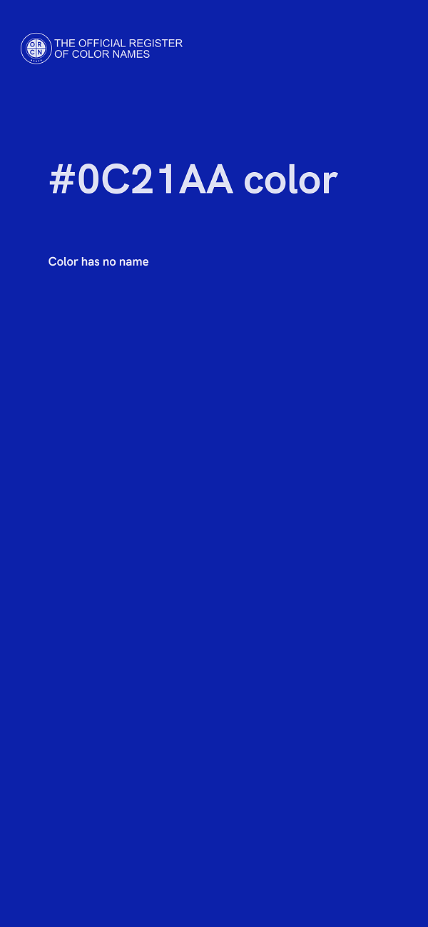 #0C21AA color image