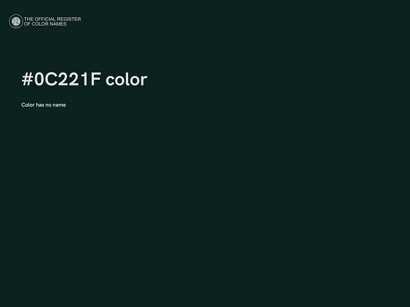 #0C221F color image