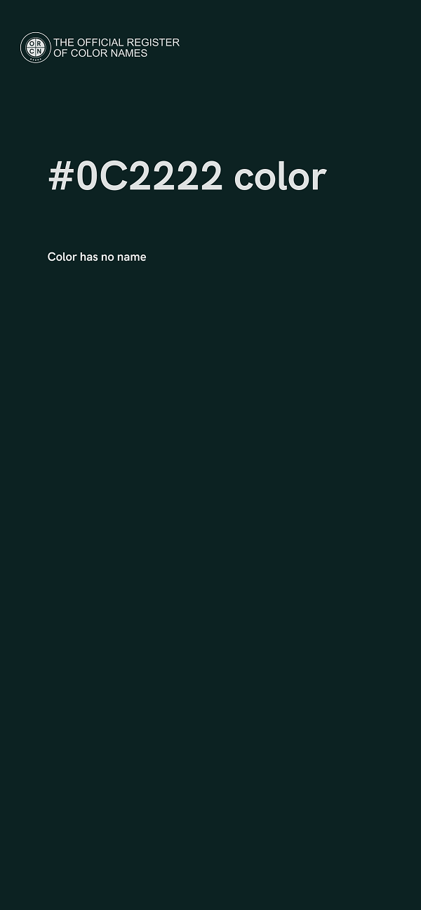 #0C2222 color image