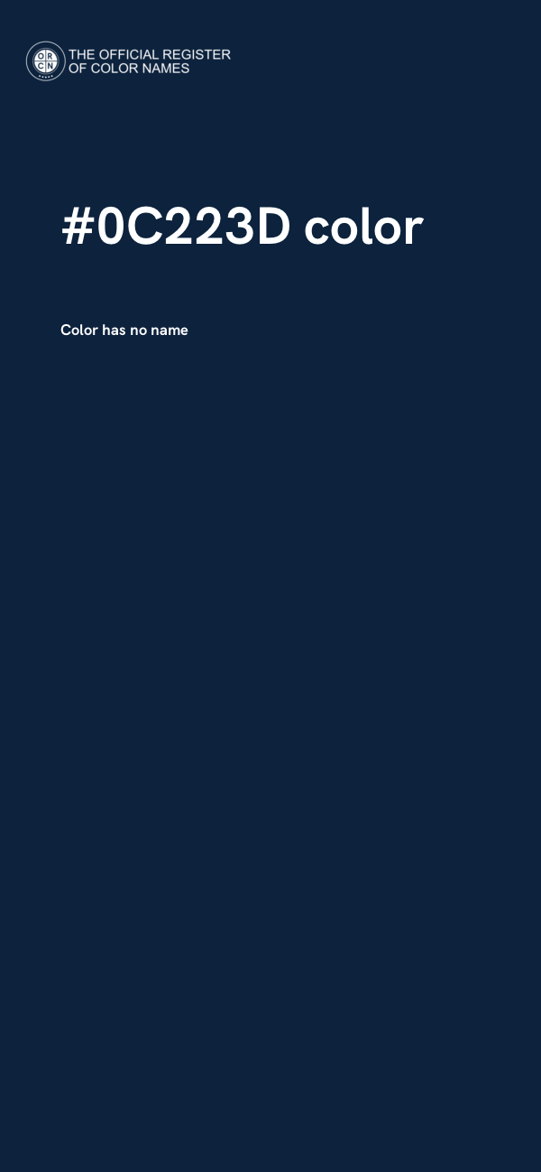 #0C223D color image