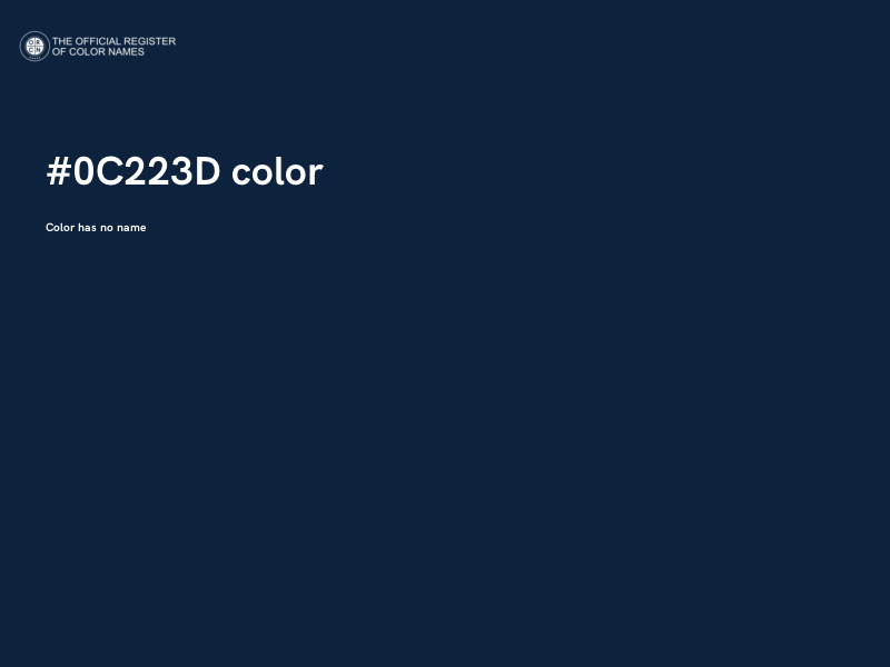 #0C223D color image