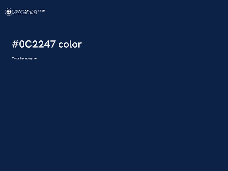 #0C2247 color image
