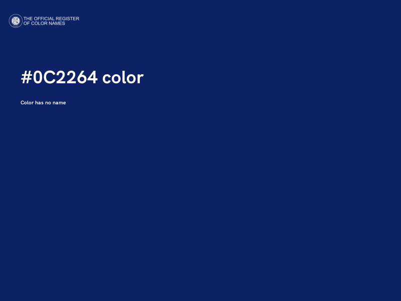 #0C2264 color image
