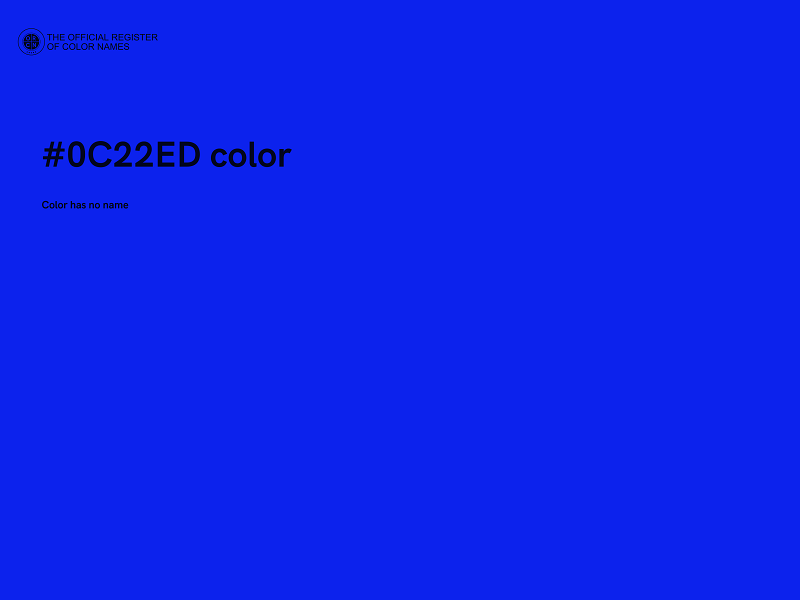 #0C22ED color image