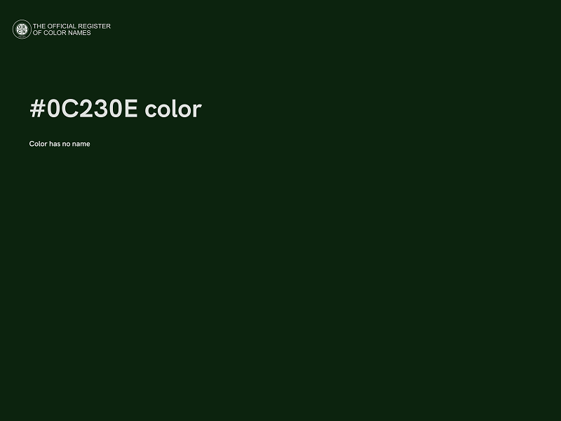 #0C230E color image