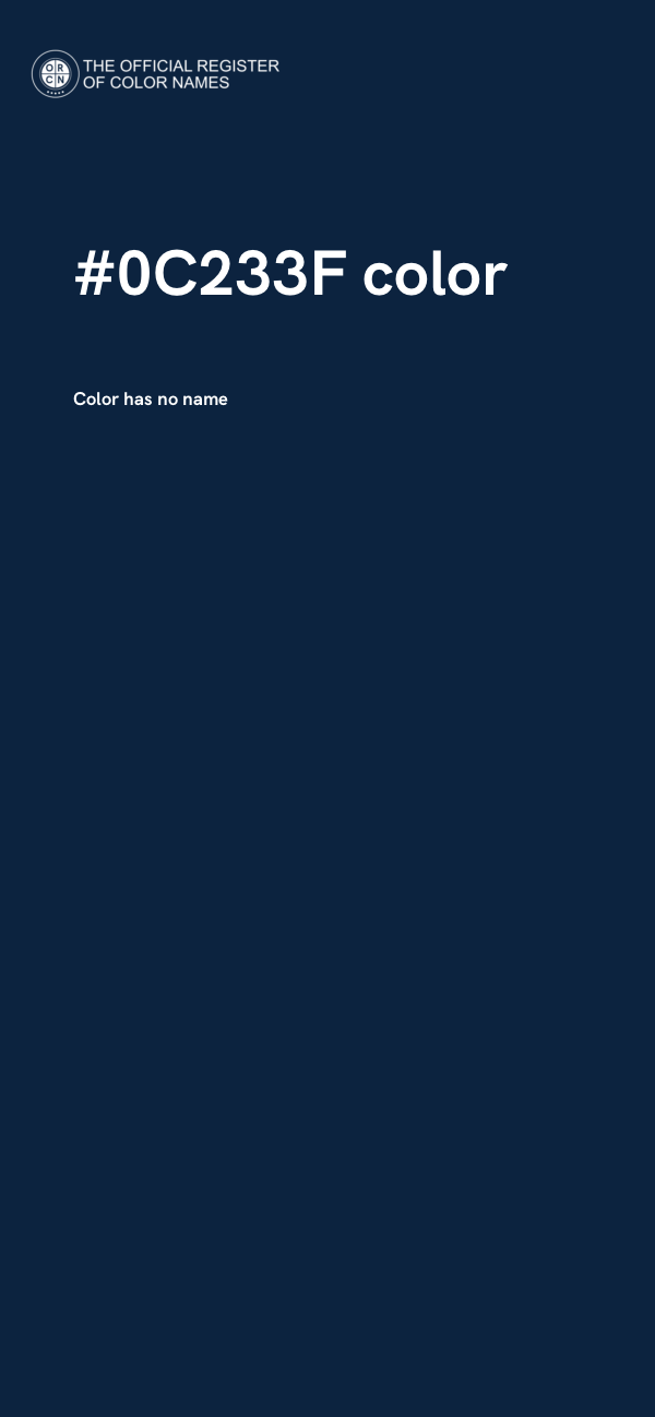 #0C233F color image