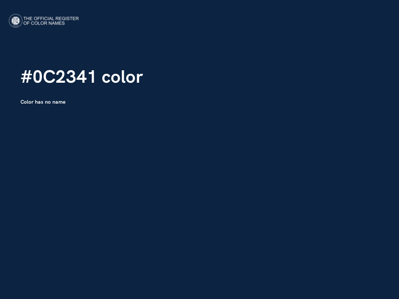 #0C2341 color image