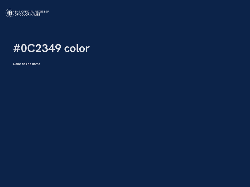#0C2349 color image