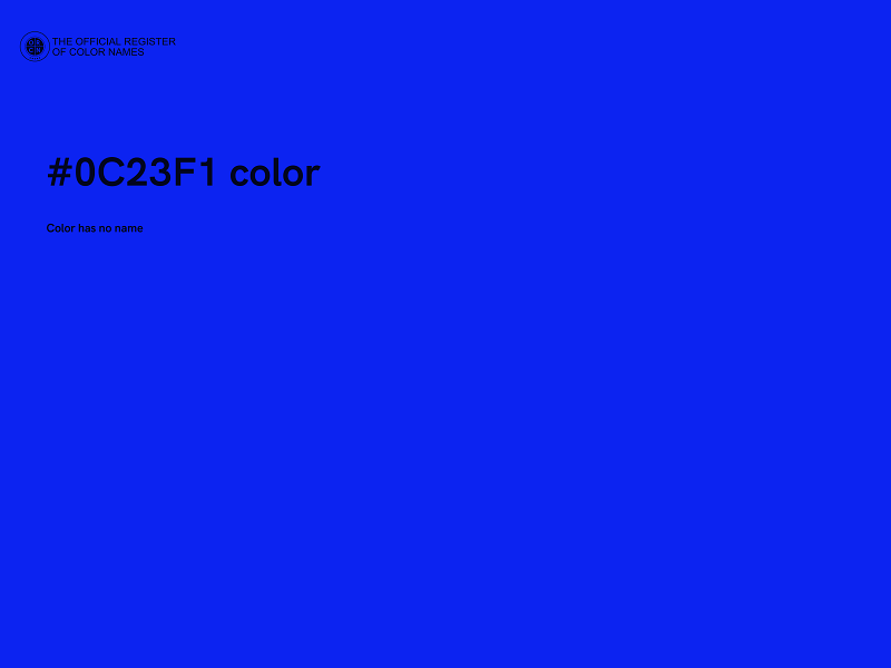 #0C23F1 color image