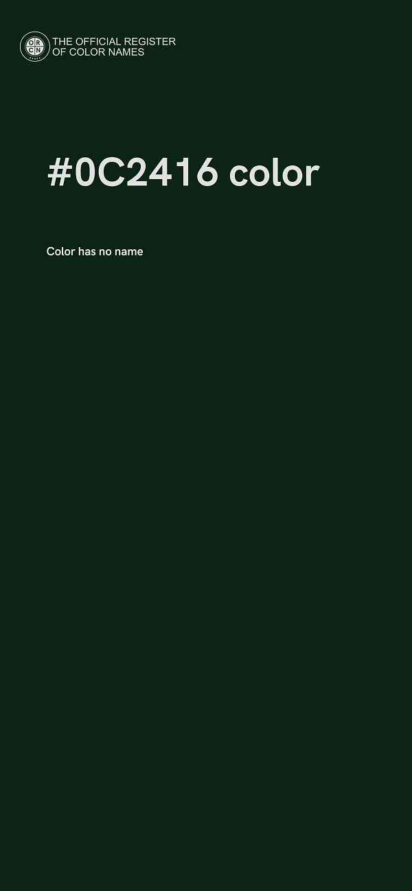 #0C2416 color image