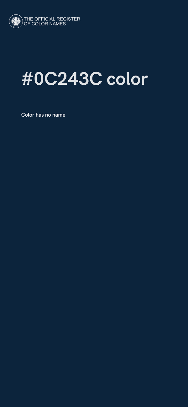#0C243C color image