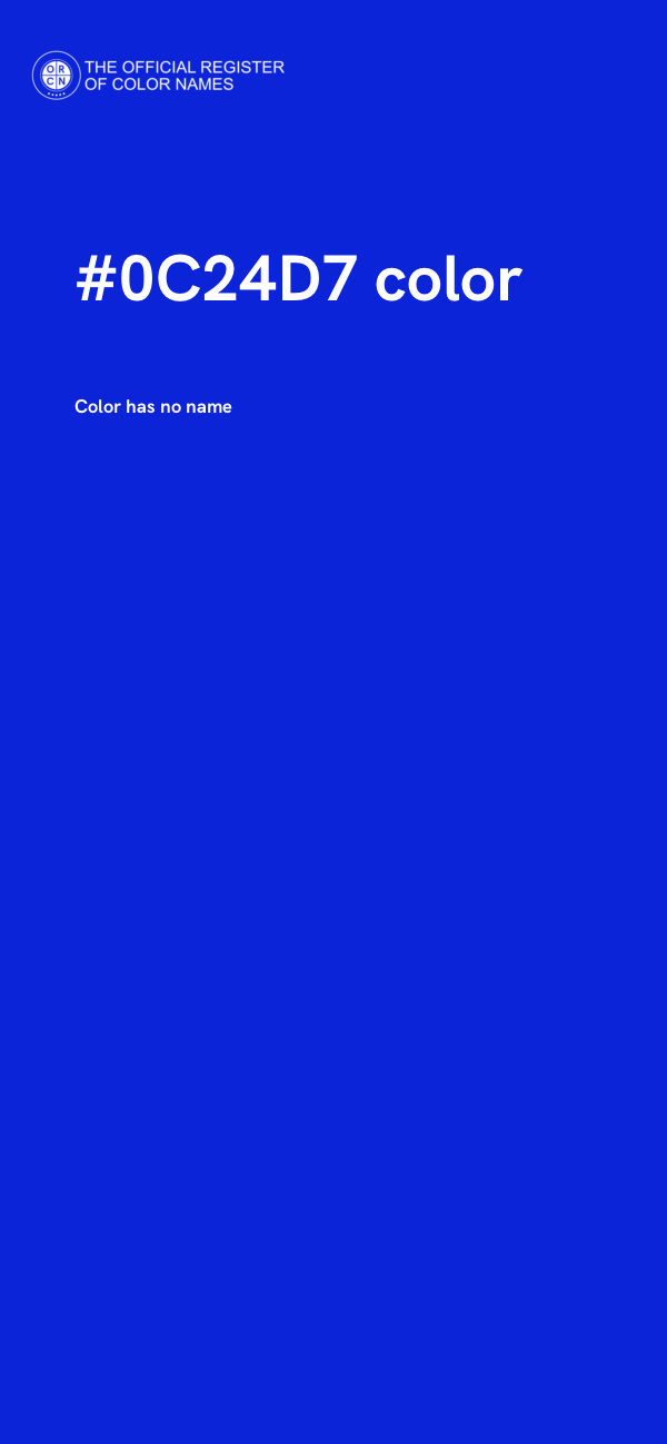 #0C24D7 color image
