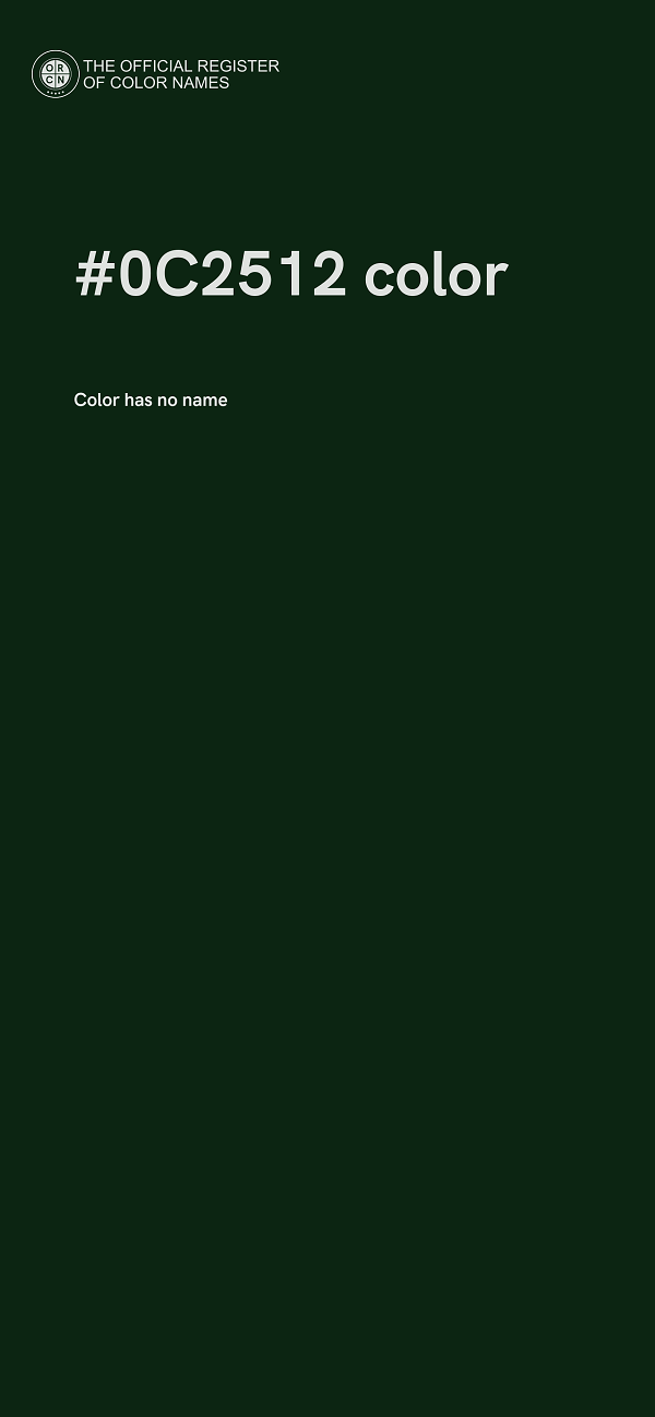 #0C2512 color image