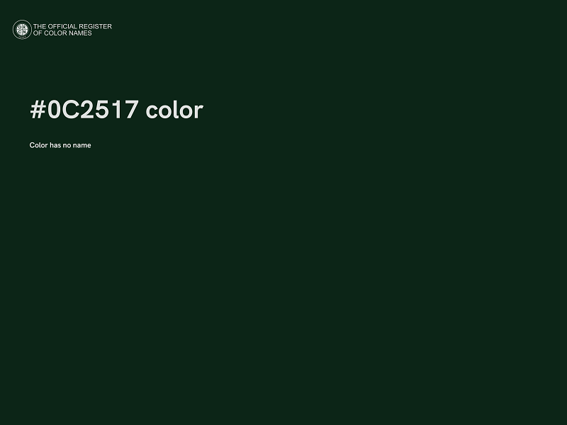 #0C2517 color image