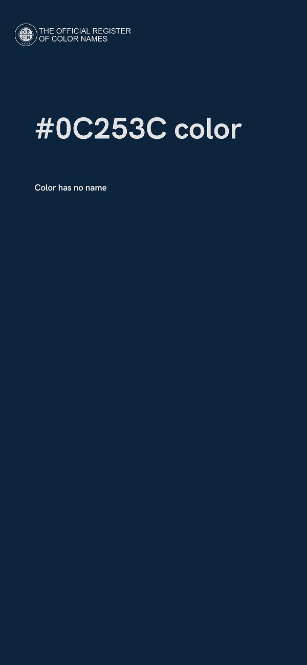 #0C253C color image