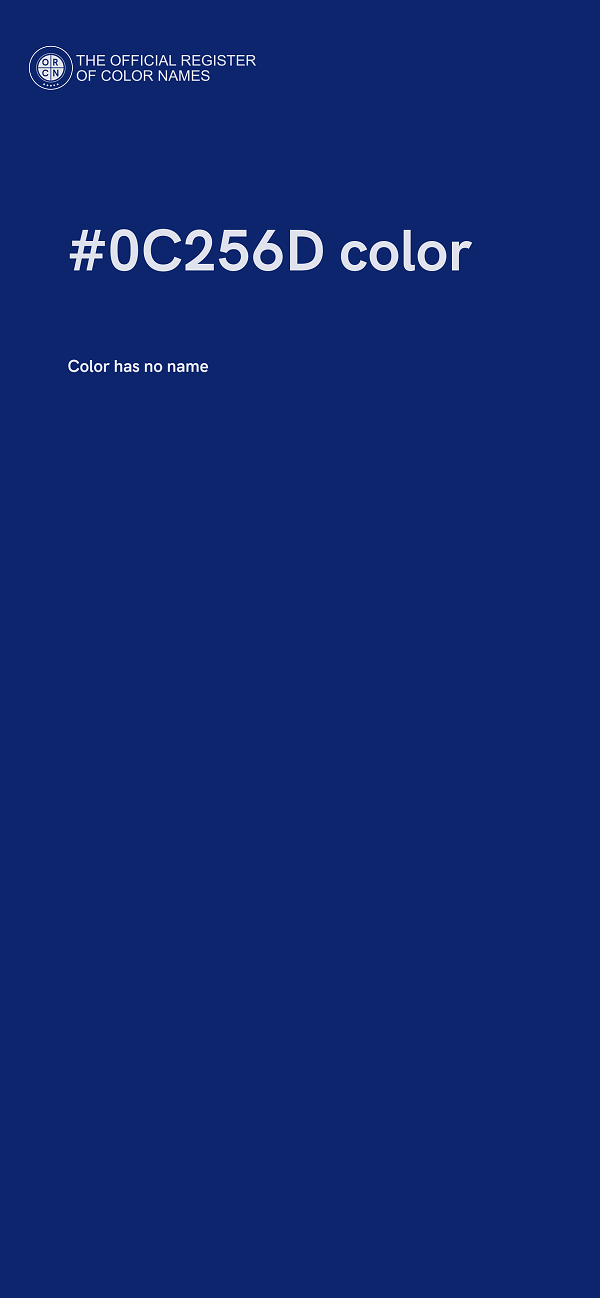 #0C256D color image