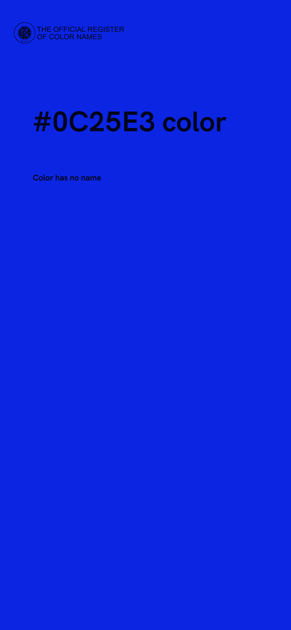 #0C25E3 color image