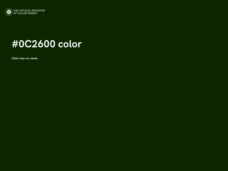 #0C2600 color image