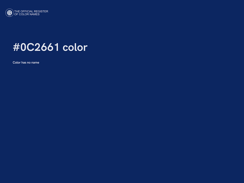 #0C2661 color image