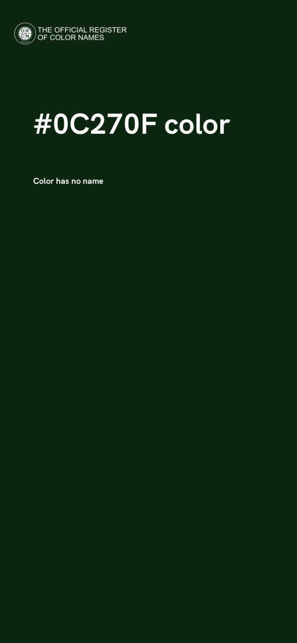 #0C270F color image