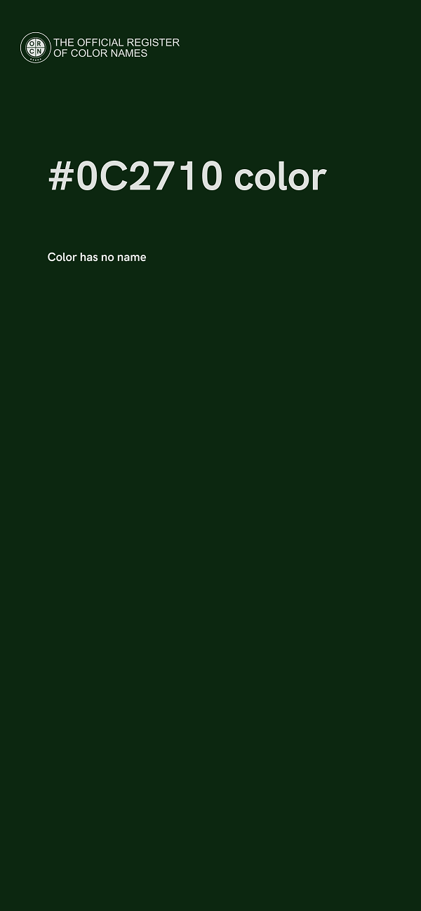 #0C2710 color image