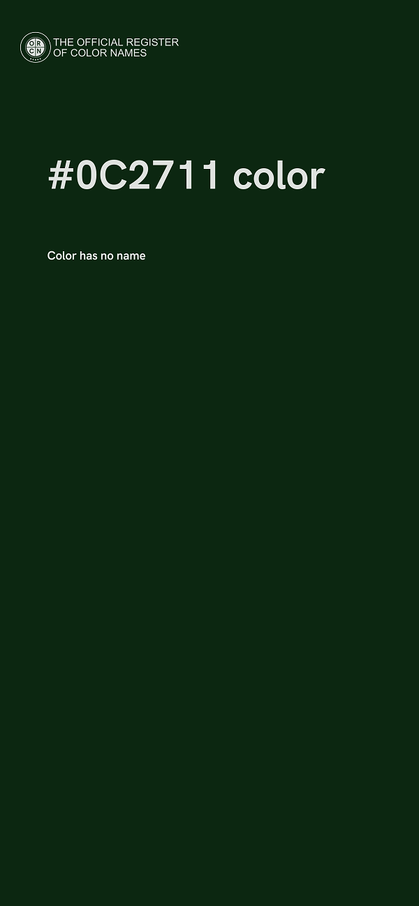 #0C2711 color image