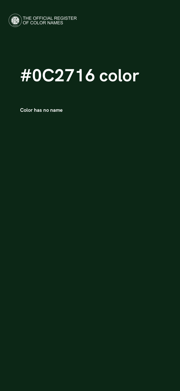 #0C2716 color image