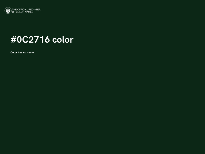 #0C2716 color image