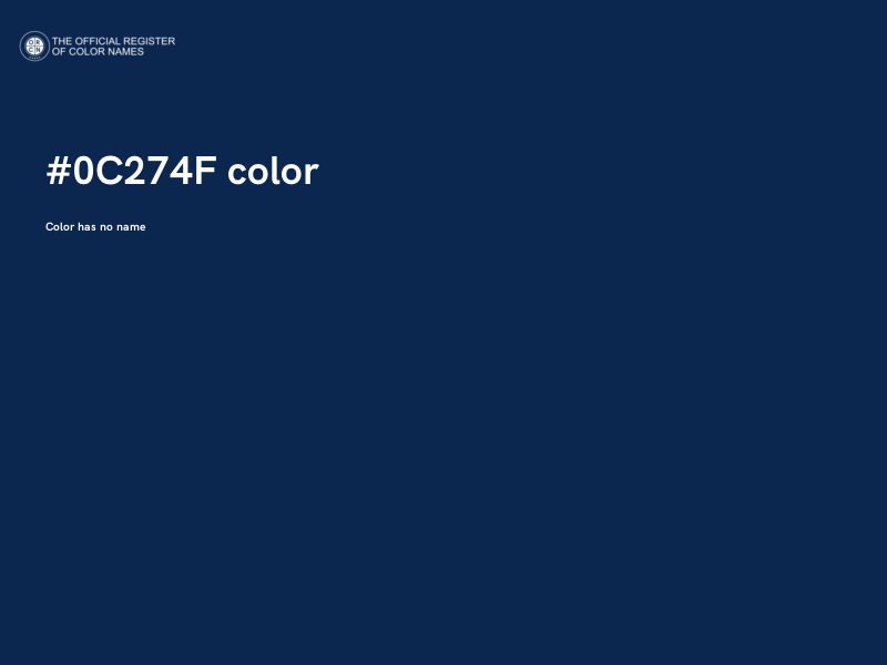 #0C274F color image