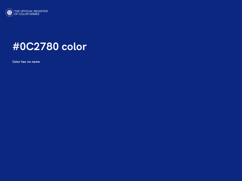 #0C2780 color image
