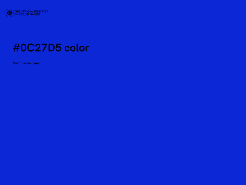 #0C27D5 color image