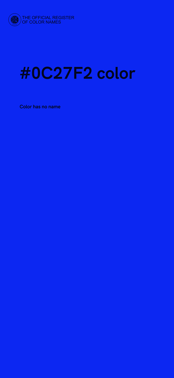 #0C27F2 color image