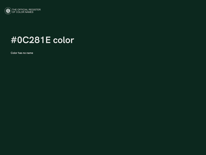 #0C281E color image