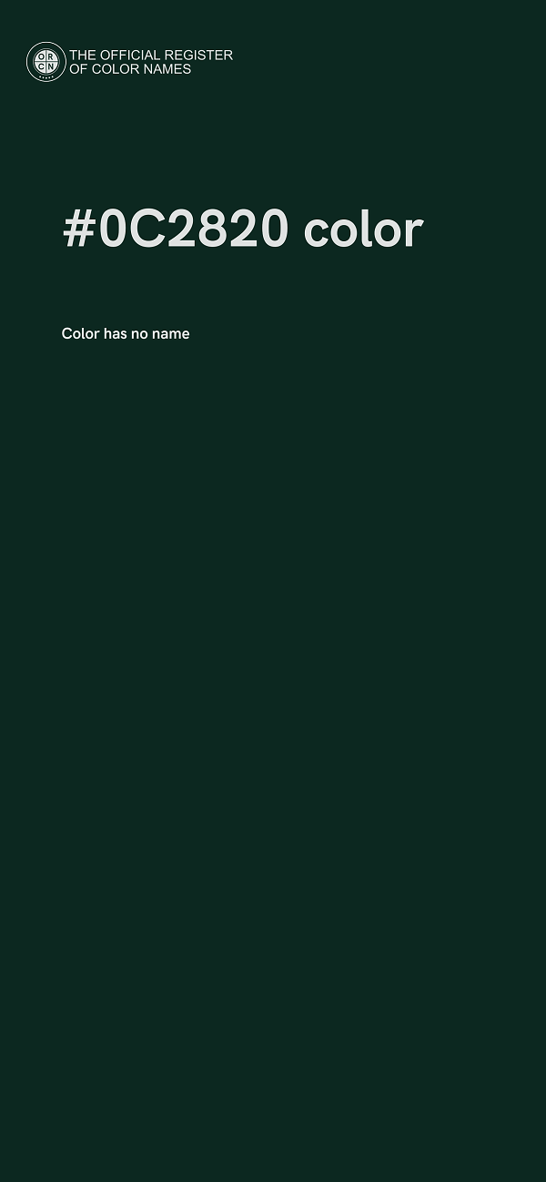#0C2820 color image