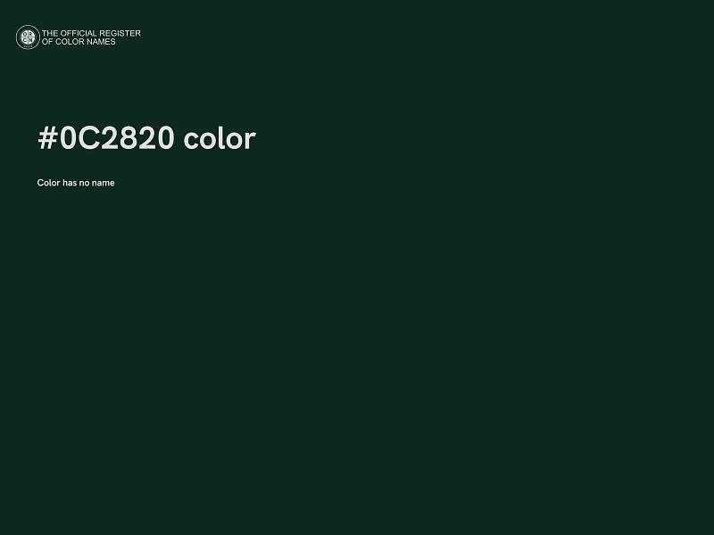 #0C2820 color image