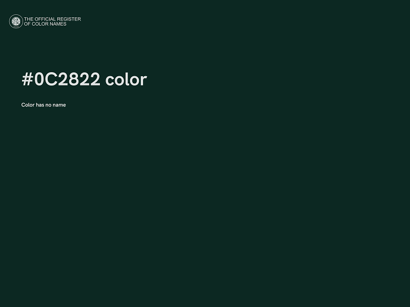 #0C2822 color image