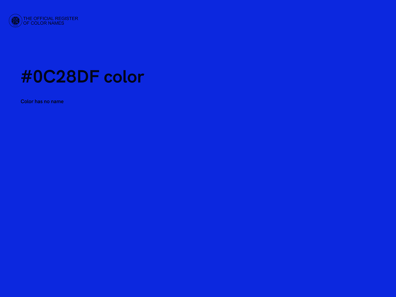 #0C28DF color image