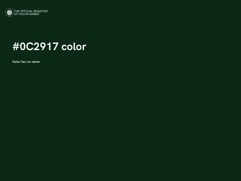 #0C2917 color image