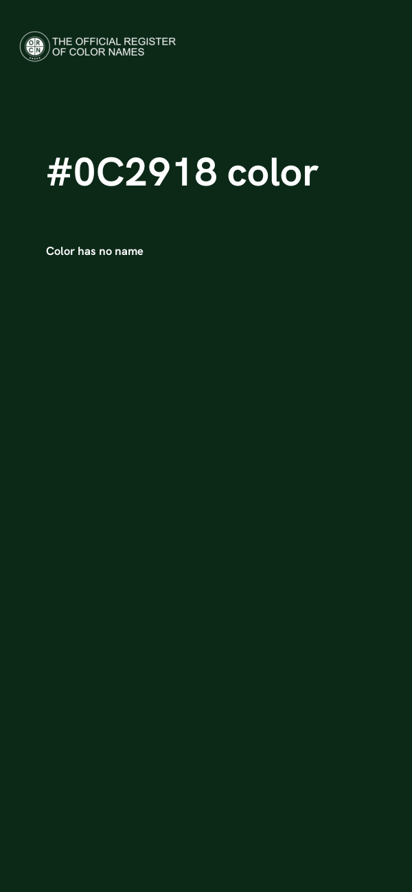 #0C2918 color image