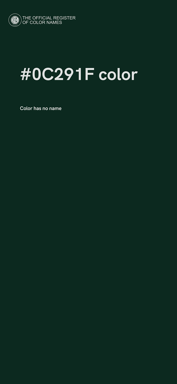 #0C291F color image