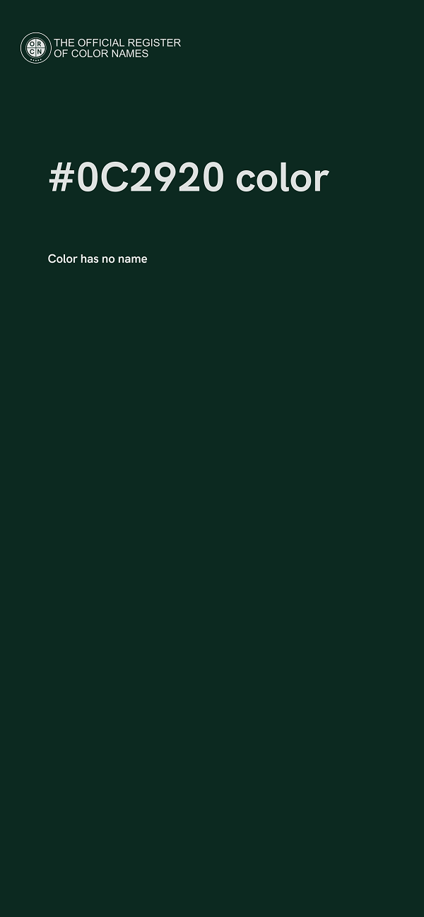 #0C2920 color image