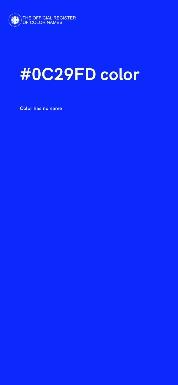 #0C29FD color image