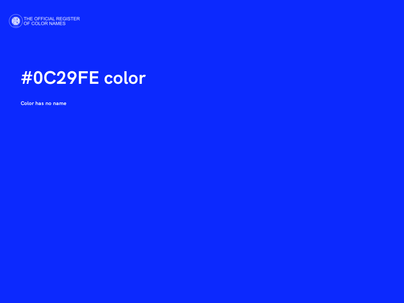 #0C29FE color image