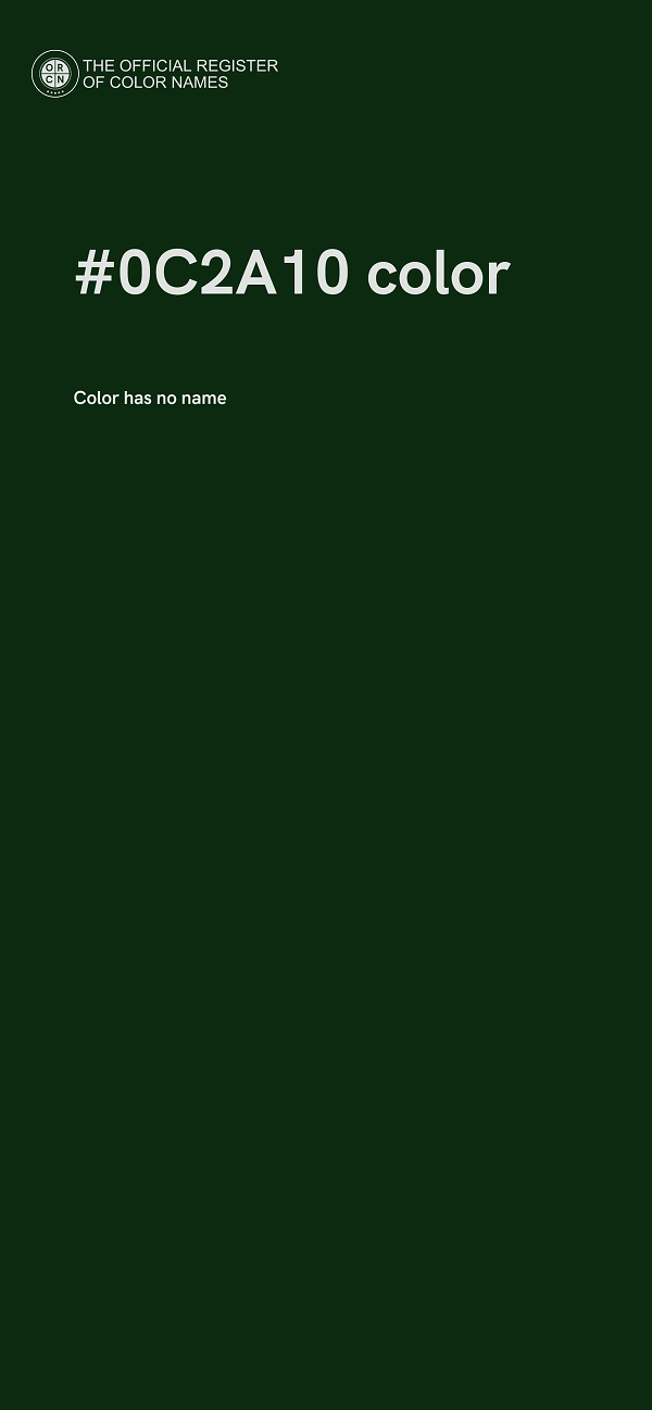 #0C2A10 color image