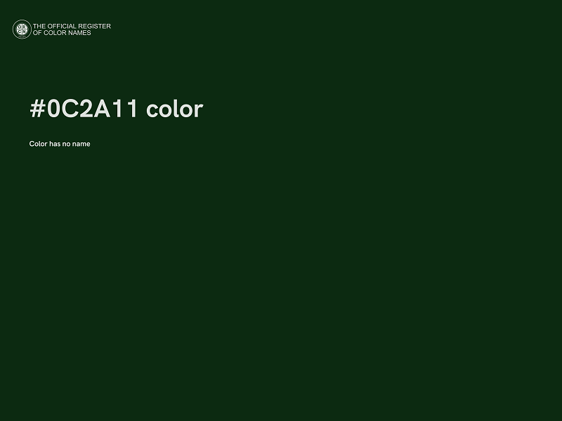 #0C2A11 color image