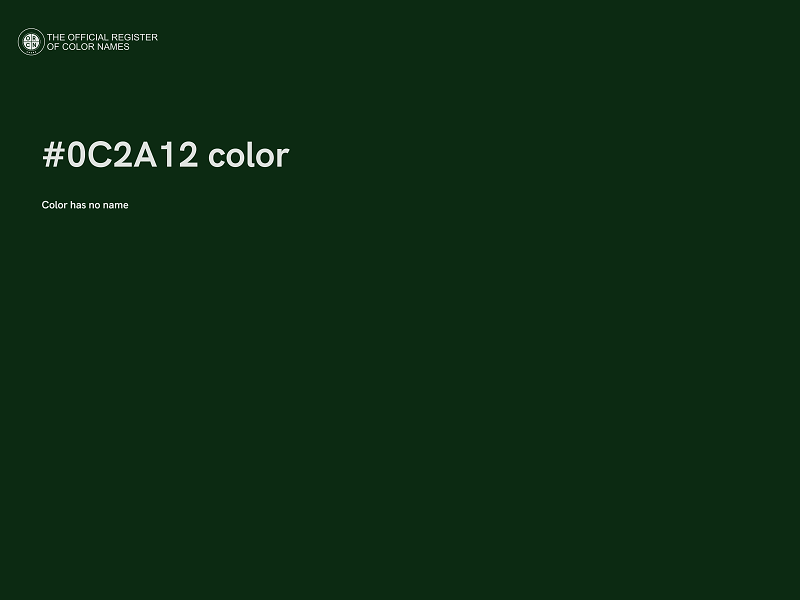 #0C2A12 color image