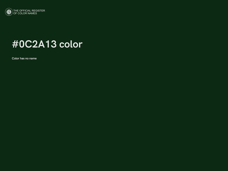 #0C2A13 color image