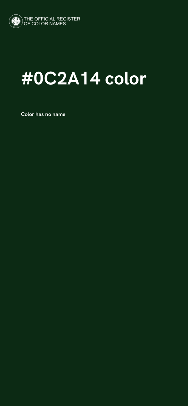 #0C2A14 color image