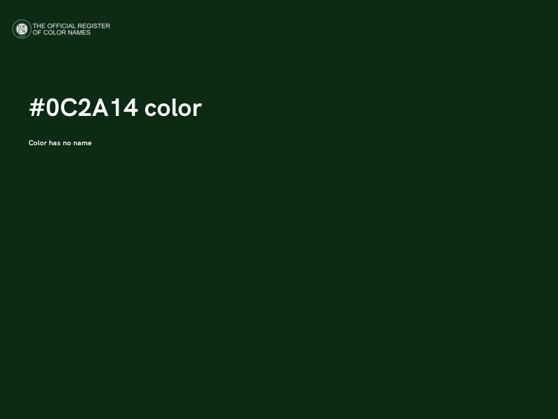 #0C2A14 color image