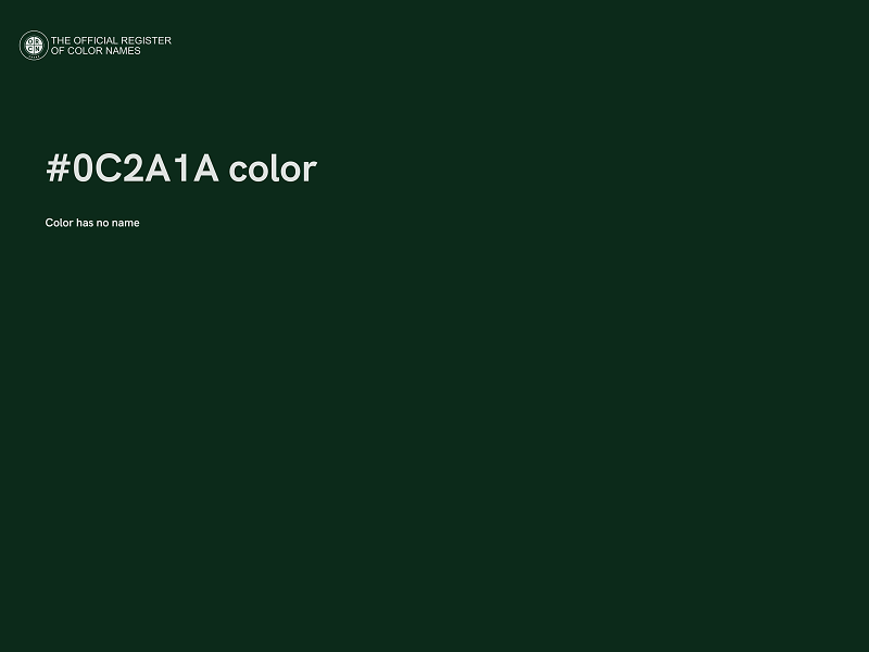 #0C2A1A color image